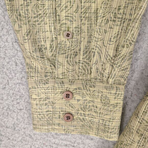 Tommy Bahama Shirt Mens Medium Green Striped Floral Long Sleeve Button Down‎ - Picture 6 of 16